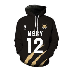 Blusa Jaqueta 3D Full Bokuto MSBY Black Jackals Haikyuu Anime Top