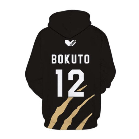 Blusa Jaqueta 3D Full Bokuto MSBY Black Jackals Haikyuu Anime Top - Imagem 2