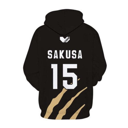 Blusa Jaqueta 3D Full Kiyoomi Sakusa MSBY Black Jackals Haikyuu Anime Top - Imagem 2