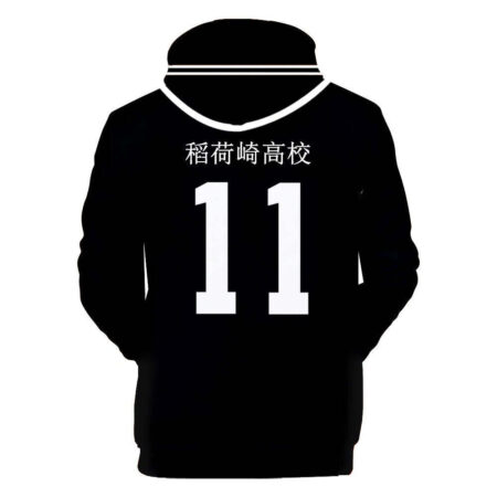 Blusa Jaqueta 3D Full Osamu Miya Colégio Inarizaki Haikyuu Anime Top - Imagem 2