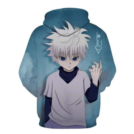 Blusa Jaqueta 3D Full Killua Zoldyck Clássico Anime Hunter X Hunter Top - Imagem 2