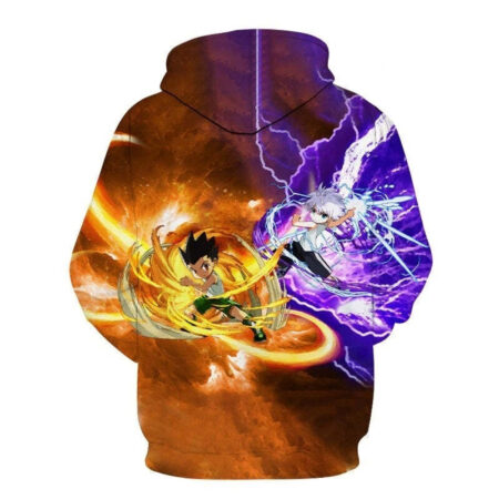 Blusa Jaqueta 3D Full Gon e Killua Poderes Anime Hunter X Hunter Top - Imagem 2
