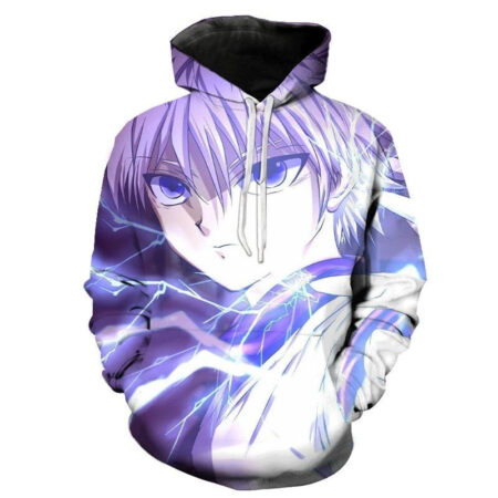 Blusa Jaqueta 3D Full Killua Zoldyck Clássico Anime Hunter X Hunter To