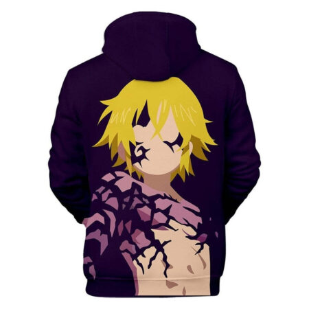 Blusa Jaqueta 3D Full Meliodas Arte Nanatsu No Taizai Anime Top - Imagem 2