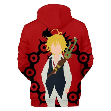 Blusa Jaqueta 3D Full Meliodas Pecado Da Ira Nanatsu No Taizai Anime Top - Imagem 2