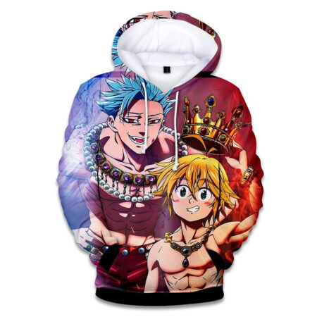 Blusa Jaqueta 3D Full Personagens Filme Nanatsu No Taizai Anime Top