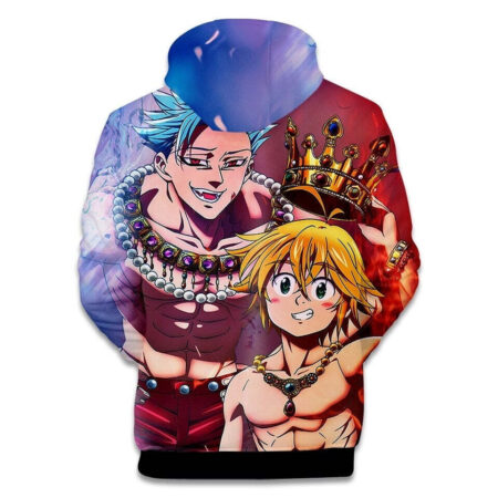 Blusa Jaqueta 3D Full Ban e Meliodas Nanatsu No Taizai Anime Top - Imagem 2