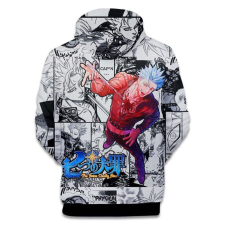 Blusa Jaqueta 3D Full Ban Mangá Nanatsu No Taizai Anime Top - Imagem 2