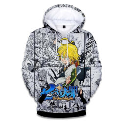 Blusa Jaqueta 3D Full Meliodas Mangá Nanatsu No Taizai Anime Top