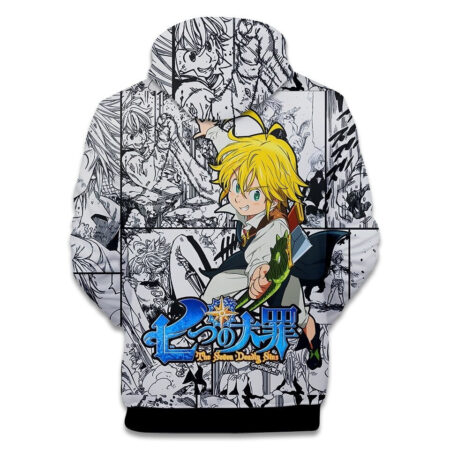 Blusa Jaqueta 3D Full Personagens Filme Nanatsu No Taizai Anime Top