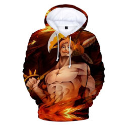 Blusa Jaqueta 3D Full Escanor Machado Rhitta Nanatsu No Taizai Anime Top