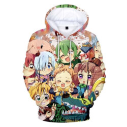 Blusa Jaqueta 3D Full Personagens Kids Nanatsu No Taizai Anime Top