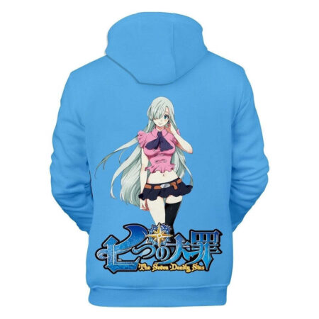 Blusa Jaqueta 3D Full Elizabeth Nanatsu No Taizai Anime Top - Imagem 2
