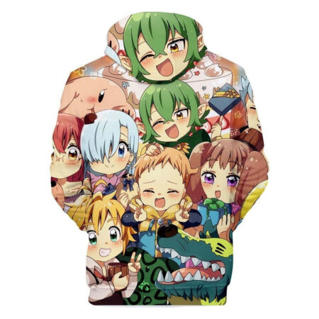 Blusa Jaqueta 3D Full Personagens Kids Nanatsu No Taizai Anime Top - Imagem 2