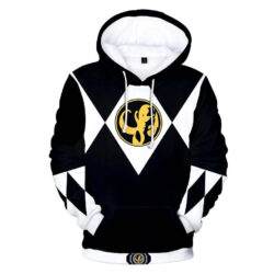 Blusa Jaqueta 3D Full Ranger Preto Power Rangers Mighty Morphin Top
