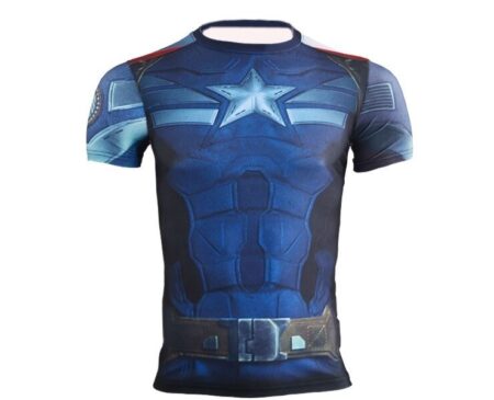 Camisa / Camiseta Hash Guard Capitão América Vingadores Compressão