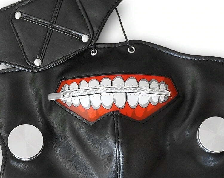 Máscara Cosplay Kaneki Anime Tokyo Ghoul:Re Realista Latex Capuz - Imagem 5