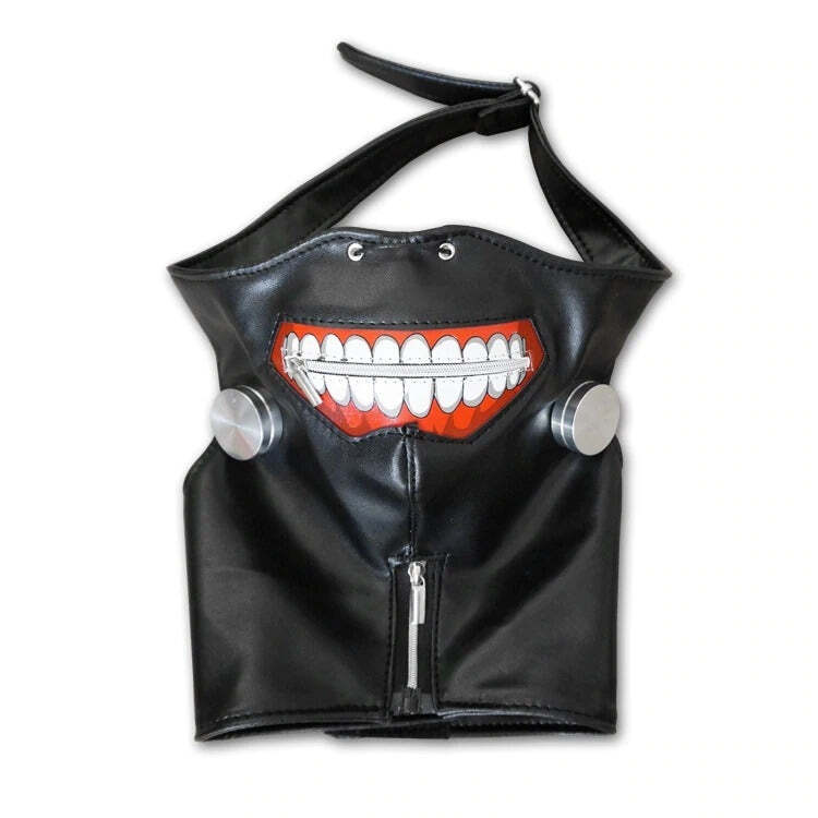 Máscara Cosplay Kaneki Anime Tokyo Ghoul Realista Latex Capuz - Imagem 3