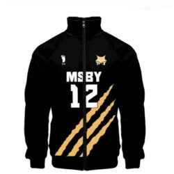 Jaqueta Corta Vento 3D Bokuto MSBY Black Jackal Anime Haikyuu Top