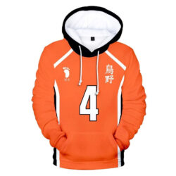 Blusa Jaqueta 3D Full Nishinoya Colégio Karasuno Haikyuu Anime Top
