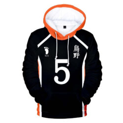 Blusa Jaqueta 3D Full Tanaka Colégio Karasuno Haikyuu Anime Top