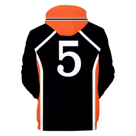 Blusa Jaqueta 3D Full Tanaka Colégio Karasuno Haikyuu Anime Top - Imagem 2