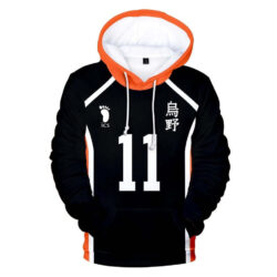 Blusa Jaqueta 3D Full Tsukishima Colégio Karasuno Haikyuu Anime Top