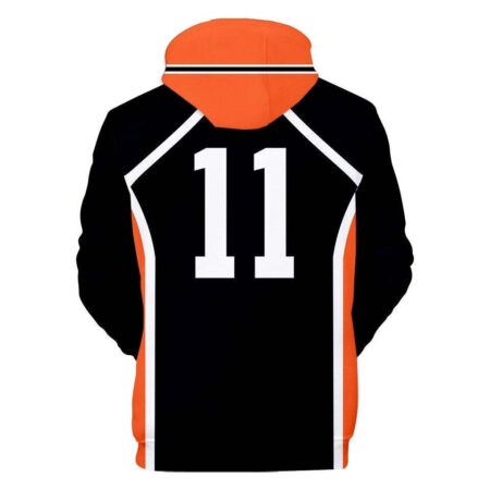 Blusa Jaqueta 3D Full Tsukishima Colégio Karasuno Haikyuu Anime Top - Imagem 2