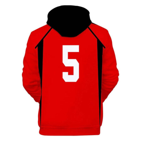 Blusa Jaqueta 3D Full Kenma Kozume Colégio Nekoma Haikyuu Anime Top - Imagem 2