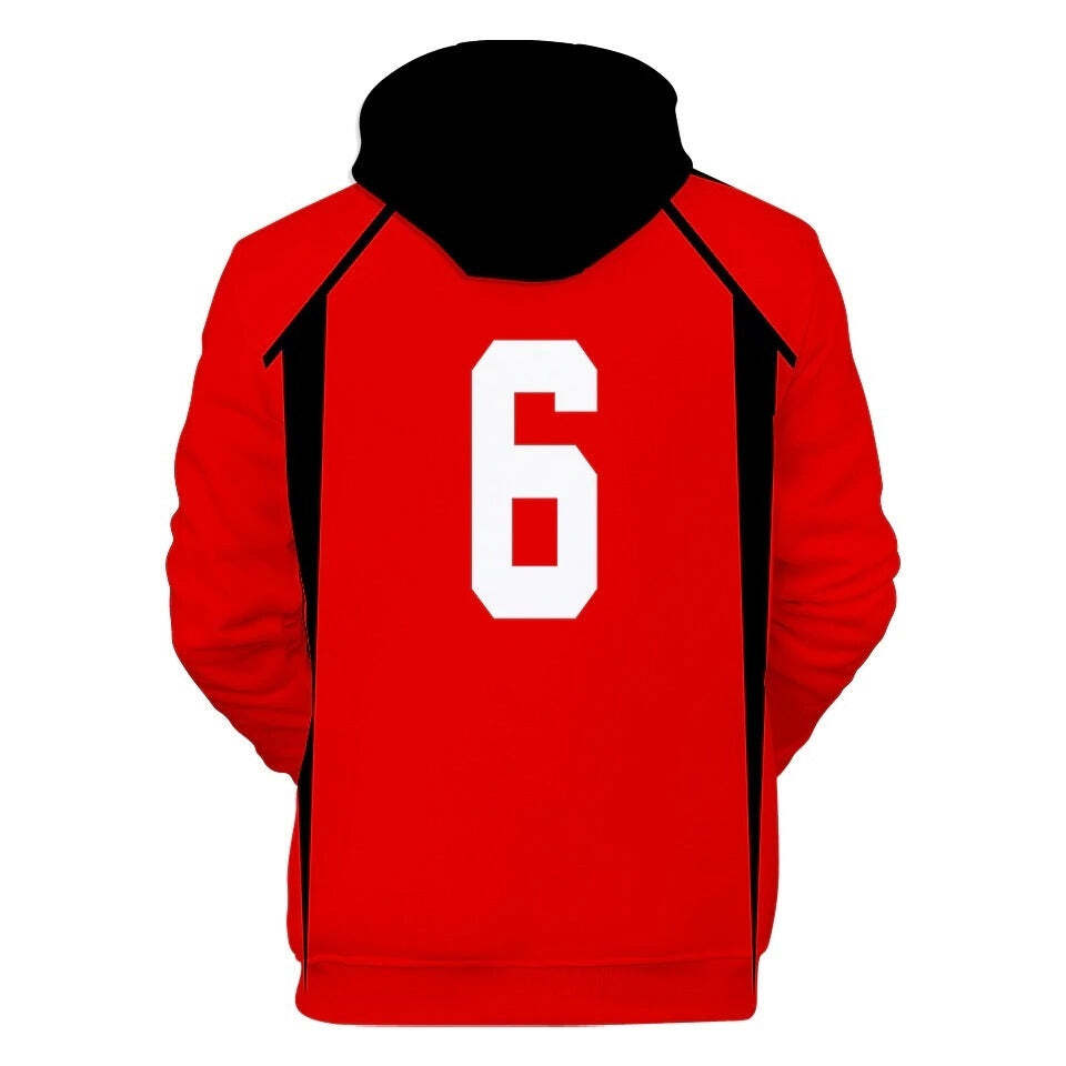 Blusa Jaqueta 3D Full Shohei Fukunaga Colégio Nekoma Haikyuu Anime Top - Imagem 2