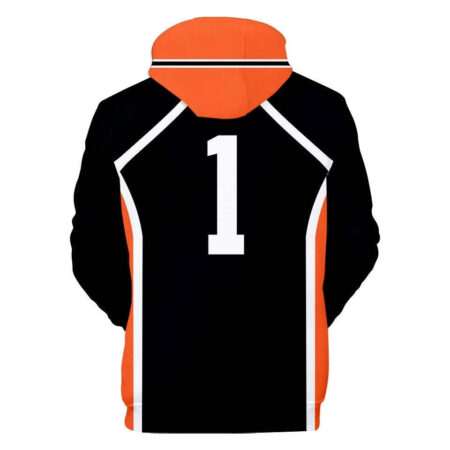 Blusa Jaqueta 3D Full Daichi Colégio Karasuno Haikyuu Anime Top - Imagem 2