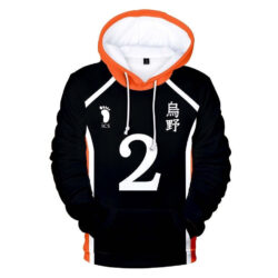 Blusa Jaqueta 3D Full Sugawara Colégio Karasuno Haikyuu Anime Top