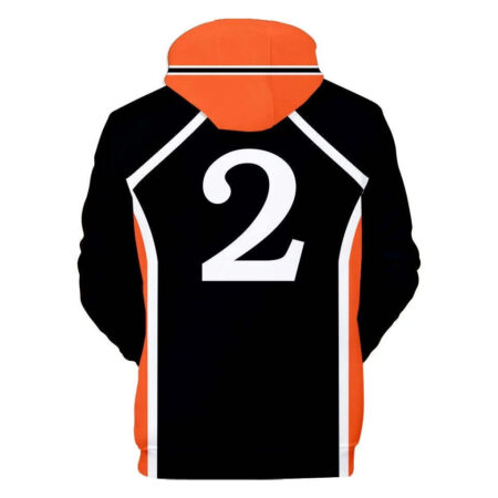 Blusa Jaqueta 3D Full Sugawara Colégio Karasuno Haikyuu Anime Top - Imagem 2