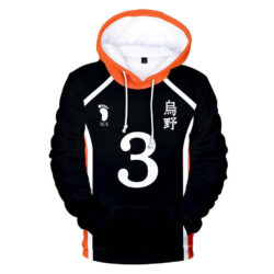 Blusa Jaqueta 3D Full Asahi Azumane Colégio Karasuno Haikyuu Anime Top