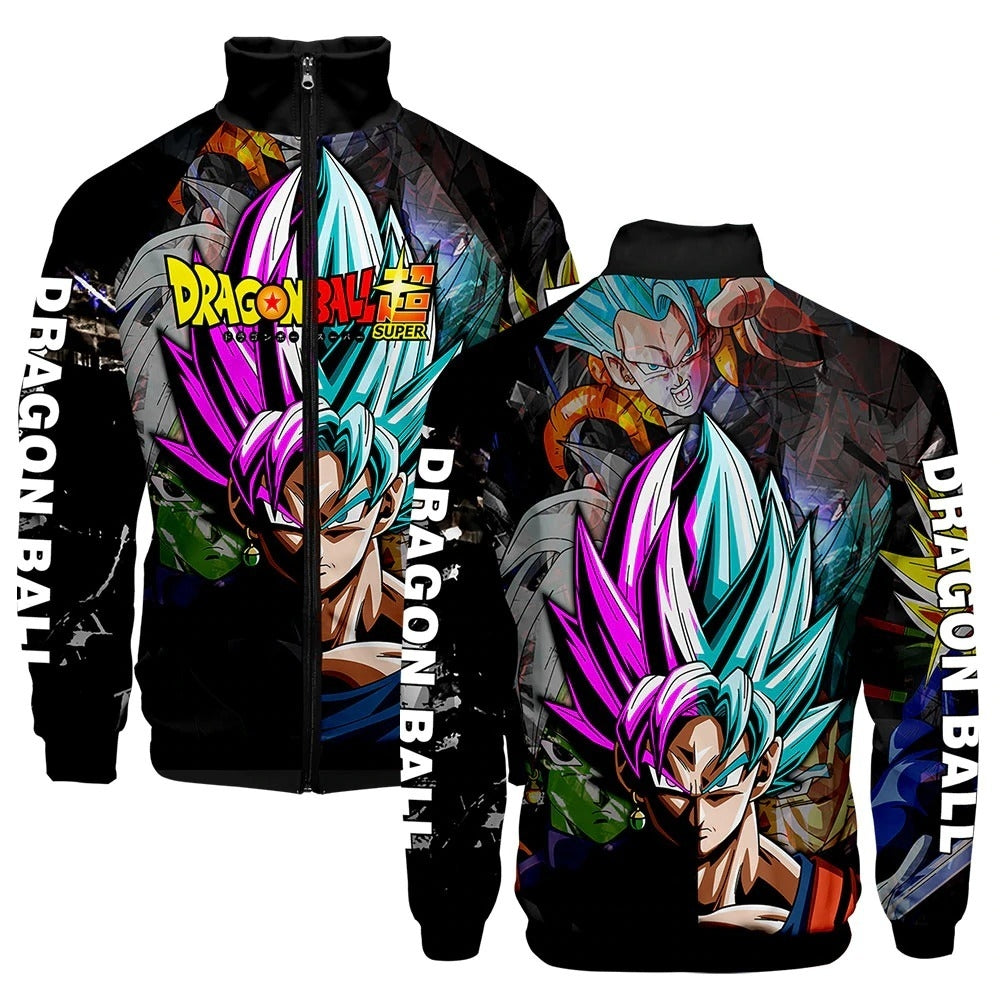 Blusa Jaqueta Capuz Touca Anime Dragon Ball Z Super - Sayajins