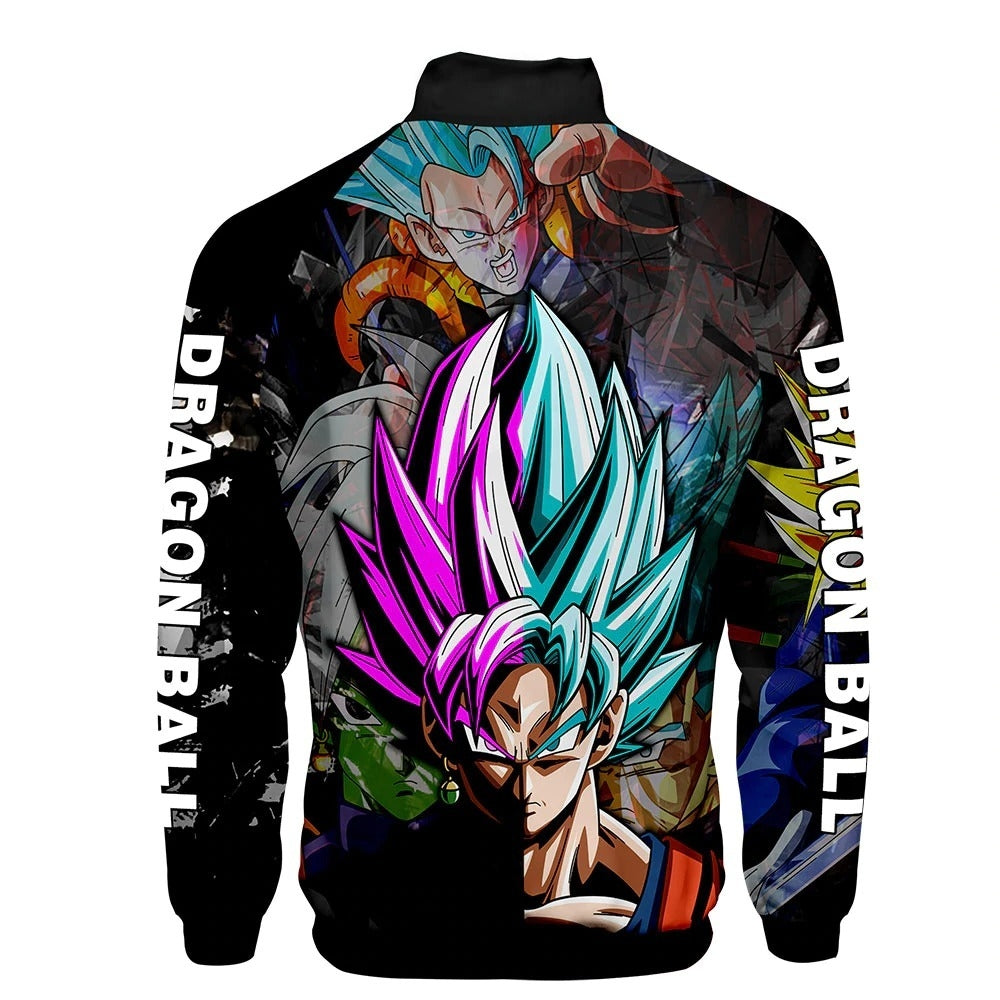 Blusa Jaqueta Capuz Touca Anime Dragon Ball Z Super - Sayajins