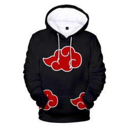 Blusa Jaqueta 3D Full Akatsuki Anime Naruto Shippuden Top