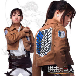 Jaqueta Casaco Attack on Titan Eren Levi Mikasa Anime Shingeki no Kyojin Colete Blusa