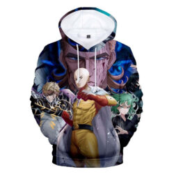 Blusa Jaqueta 3D Full Saitama e Heróis Anime One Punch Man Top