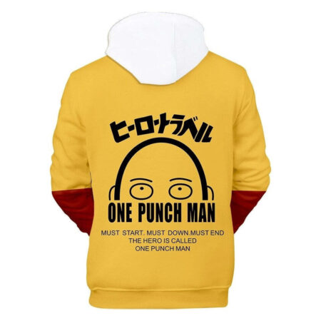 Blusa Jaqueta 3D Full Saitama Traje Anime One Punch Man Top - Imagem 2