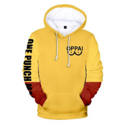 Blusa Jaqueta 3D Full Saitama Oppai Anime One Punch Man Top
