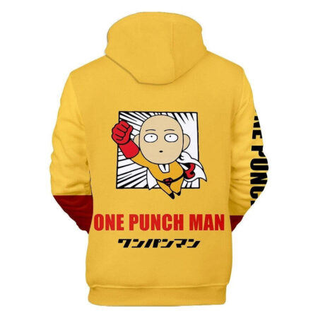 Blusa Jaqueta 3D Full Saitama Oppai Anime One Punch Man Top - Imagem 2