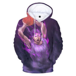 Blusa Jaqueta 3D Full Murasakibara Atsushi Kuroko No Basket Anime Top