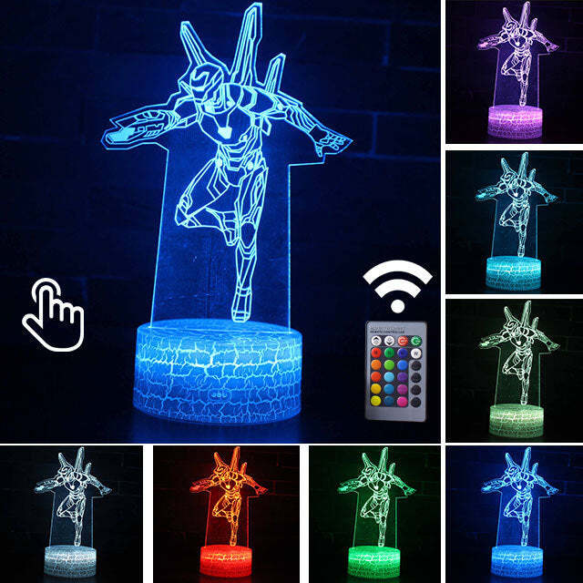 Luminária Abajur LED Homem de Ferro Vingadores Multicolorido Lanterna 3D Decorativo 2