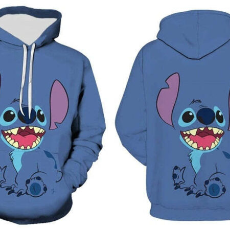 Blusa Jaqueta 3D Full Personagem Stitch Animação Lito e Stitch Top - Imagem 2