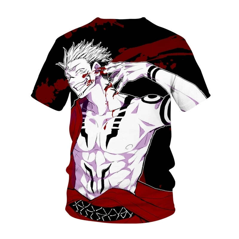 Camisa Camiseta Sukuna Rei Jujutsu Kaisen Anime Impressão 3D Full - Imagem 2