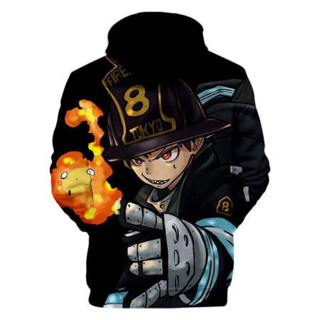 Blusa Jaqueta 3D Full Shinra Kusakabe Anime Fire Force Top - Imagem 2