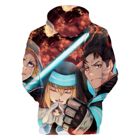 Blusa Jaqueta 3D Full Obi Arthur e Irmã Iris Anime Fire Force Top - Imagem 2