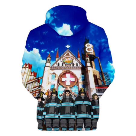 Blusa Jaqueta 3D Full 8ª Brigada Especial de Incêndio Anime Fire Force Top - Imagem 2
