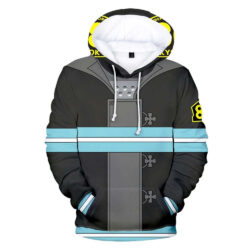Blusa Jaqueta 3D Full Traje 8ª Brigada Especial Anime Fire Force Top